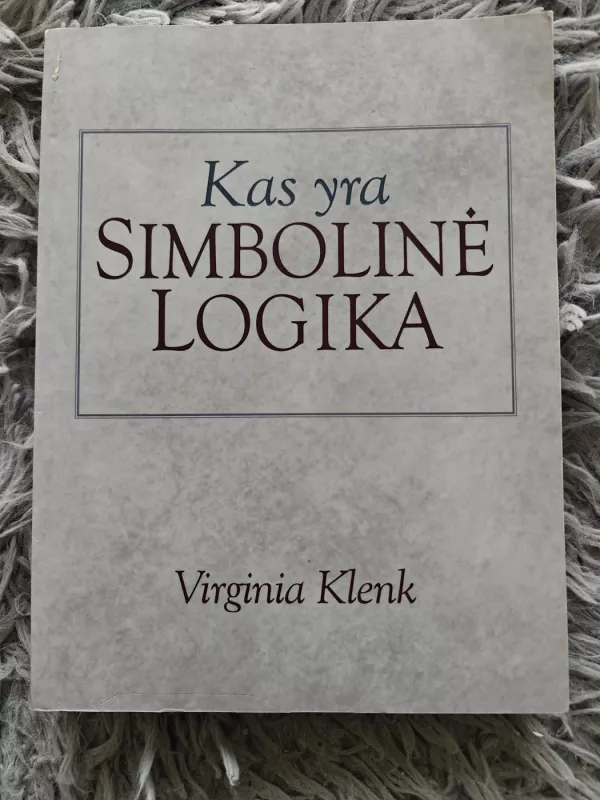 Kas yra simbolinė logika - Virginia Klenk, knyga 2