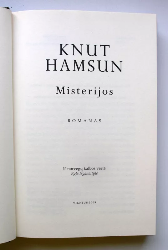 Misterijos - Knut Hamsun, knyga 3