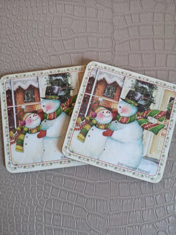 Kalėdiniai padėkliukai su Besmegeniais 2vnt. - , namai ir interjeras 2