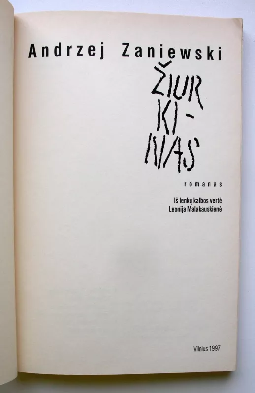 Žiurkinas - Andrzej Zaniewski, knyga 3