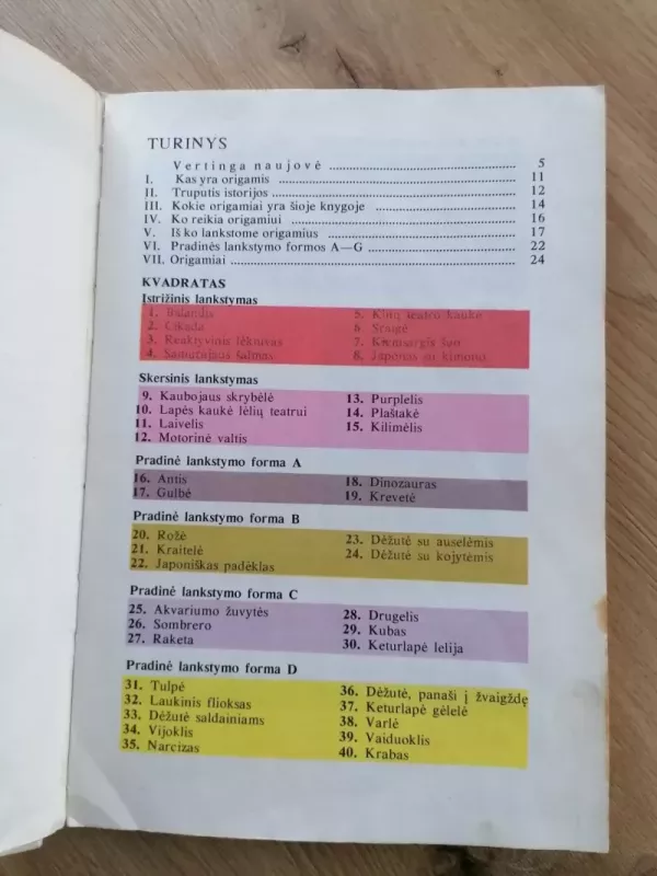 Susipažinkite - origamis - J. Paulionytė, knyga 3