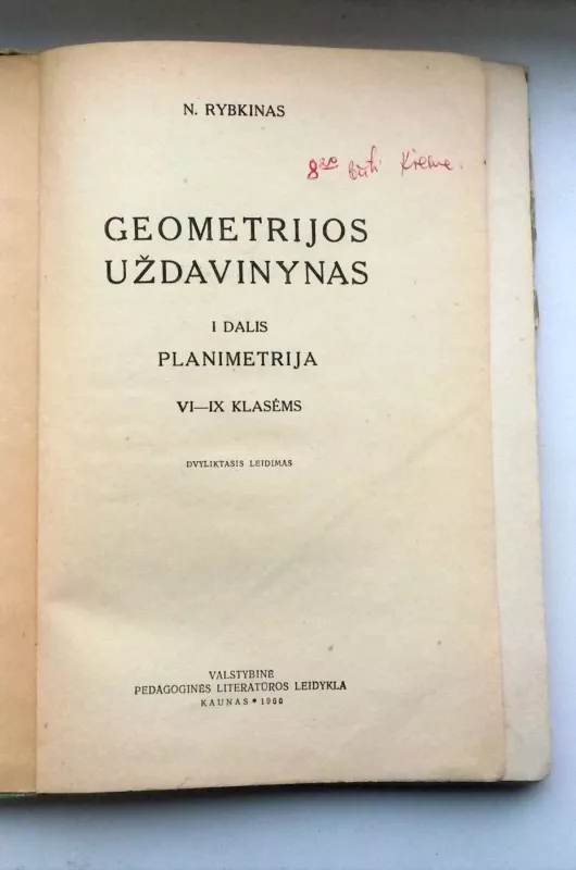 Geometrijos uždavinynas (I dalis. Planimetrija) - Nikolajus Rybkinas, knyga 3