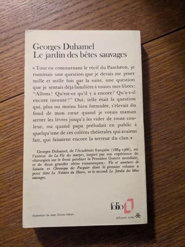 Le Jardin des bêtes sauvages - Georges Duhamel, knyga 4