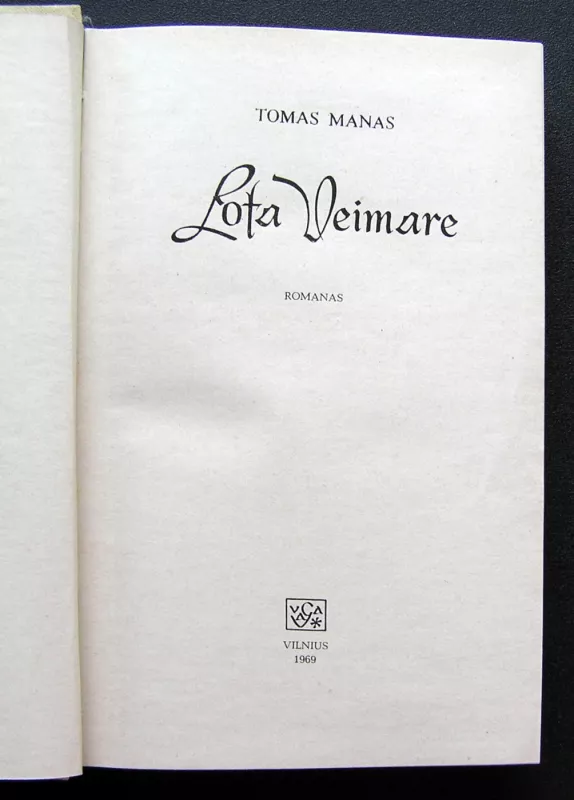 Lota Veimare - Thomas Mann, knyga 4