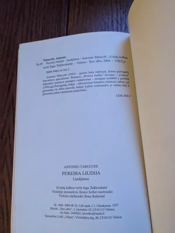 Pereira liudija - Antonio Tabucchi, knyga 4