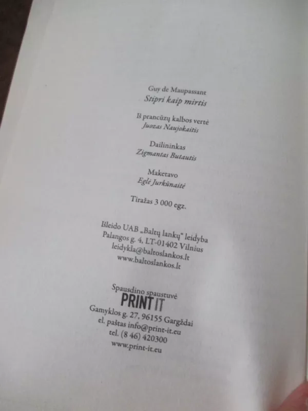 Stipri kaip mirtis - Guy de Maupassant, knyga 5