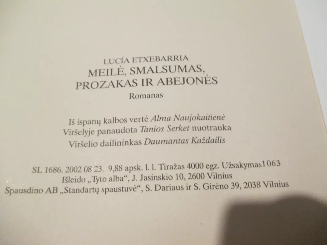 Meilė, smalsumas, prozakas ir abejonės - Lucia Etxebarria, knyga 6