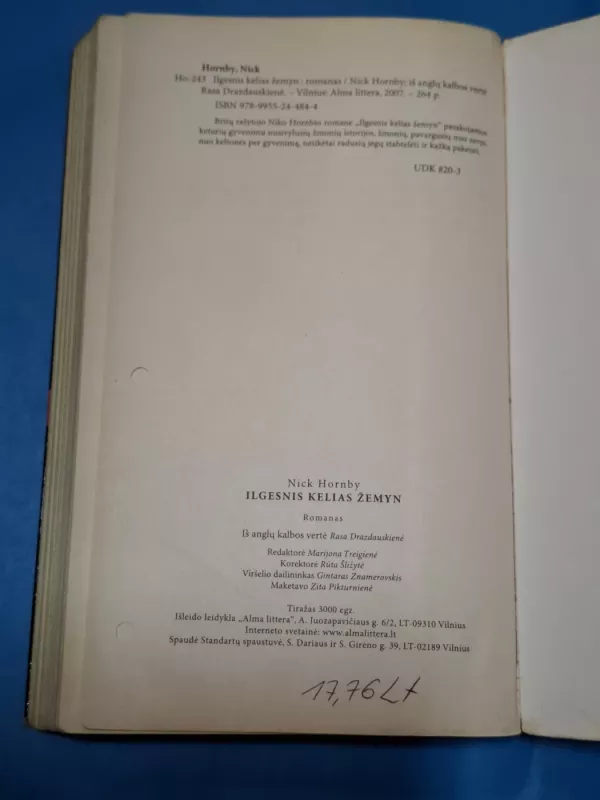 Ilgesnis kelias žemyn - Nick Hornby, knyga 6