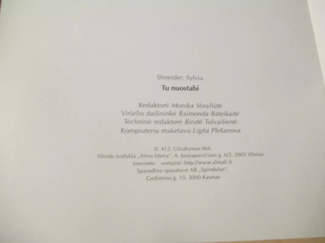 Tu nuostabi - Sylvia Schneider, knyga 6