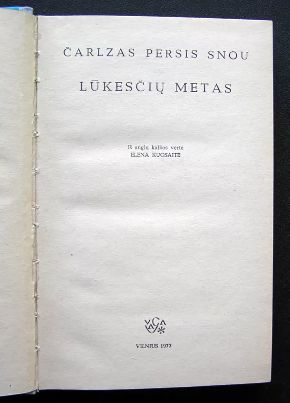 Lūkesčių metas - Čarlzas Persis Snou, knyga 3