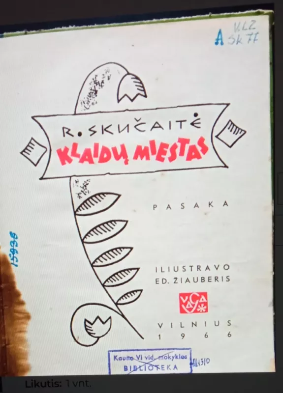 Klaidų miestas - Ramutė Skučaitė, knyga 3