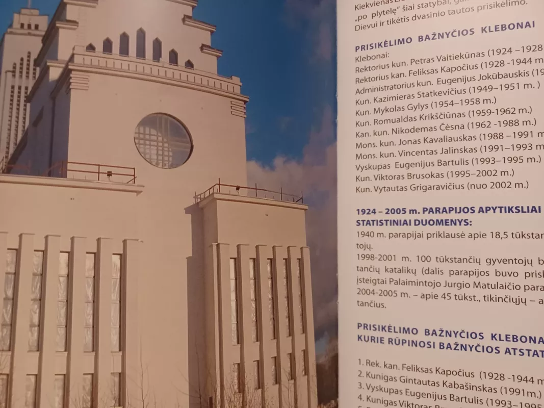 Paminklinė Kristaus Prisikėlimo bažnyčia - Kauno arkivyskupija, knyga 6