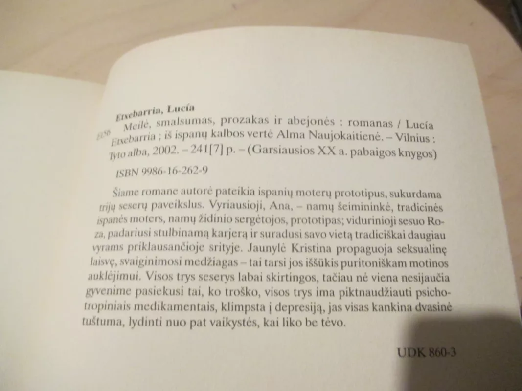 Meilė, smalsumas, prozakas ir abejonės - Lucia Etxebarria, knyga 5