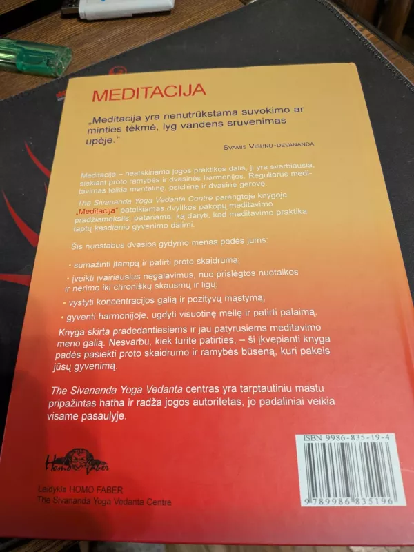 Meditacija - The Sivananda Yoga Vedanta Centre, knyga 2