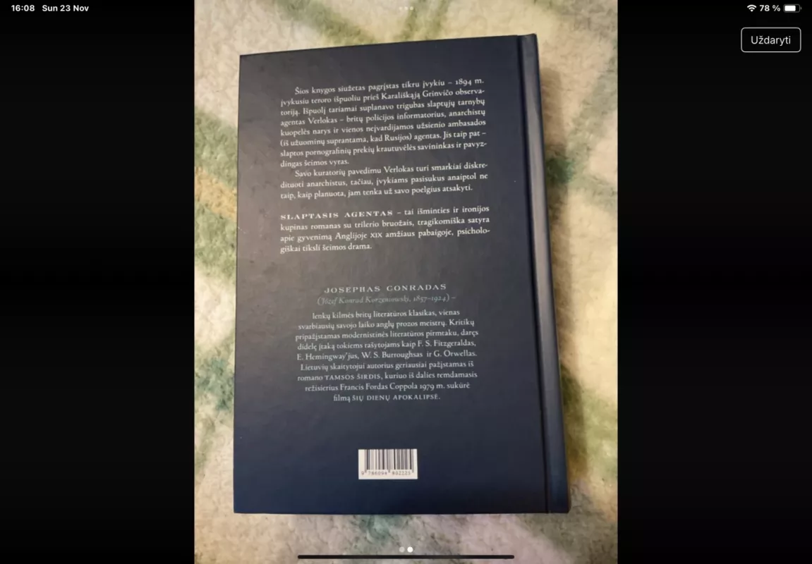 Slaptasis agentas - Joseph Conrad, knyga 2