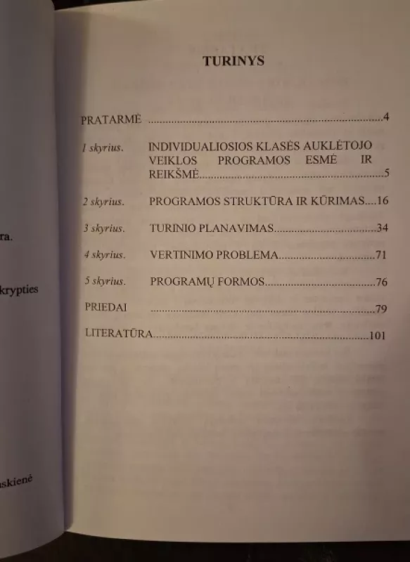 Individualioji klasės auklėtojo veiklos programa - Felicija Ivanauskienė, knyga 3
