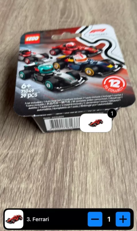 Lego Minifigures F1 Collectible Race Cars Ferrari 71049 - , stalo žaidimas 4