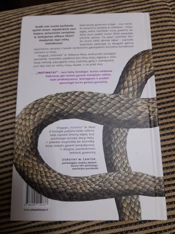 Instinktai: kaip mus veikia instinktai ir kaip išmokti juos nukreipti savo naudai - Rebecca Heiss, knyga 3