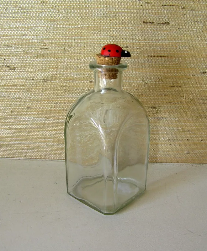 Kvadratinis stiklinis buteliukas / Namų dekoras - , namai ir interjeras 2