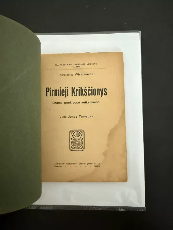Pirmieji krikščionys (drama 5 veiksmuose) - John Wiseman, knyga 3