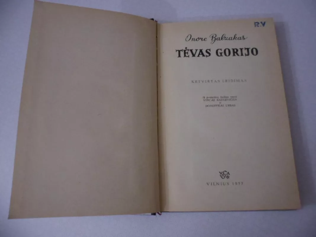 Tėvas Gorijo - Honore de Balzac, knyga 3