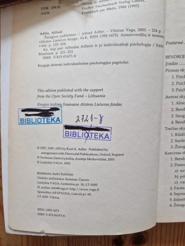 Žmogaus pažinimas - Alfred Adler, knyga 3