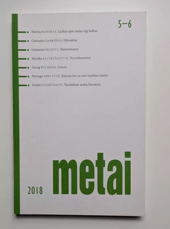 Metai, 2018 m. Nr. 5-6 - Autorių daug, knyga 2