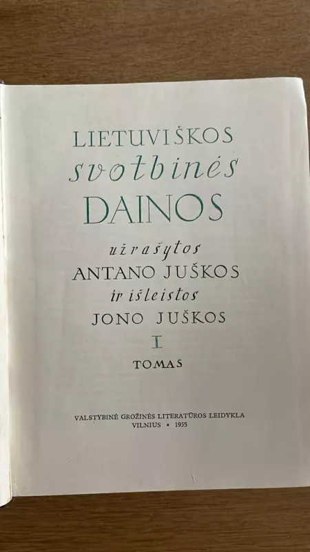Lietuviškos svotbinės dainos (I,II tomai) - A. Juška, knyga 3