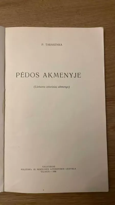 Pėdos akmenyje - P. Tarasenka, knyga 3