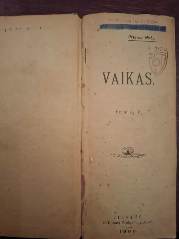 Vaikas - Oktavas Mirbo, knyga 3