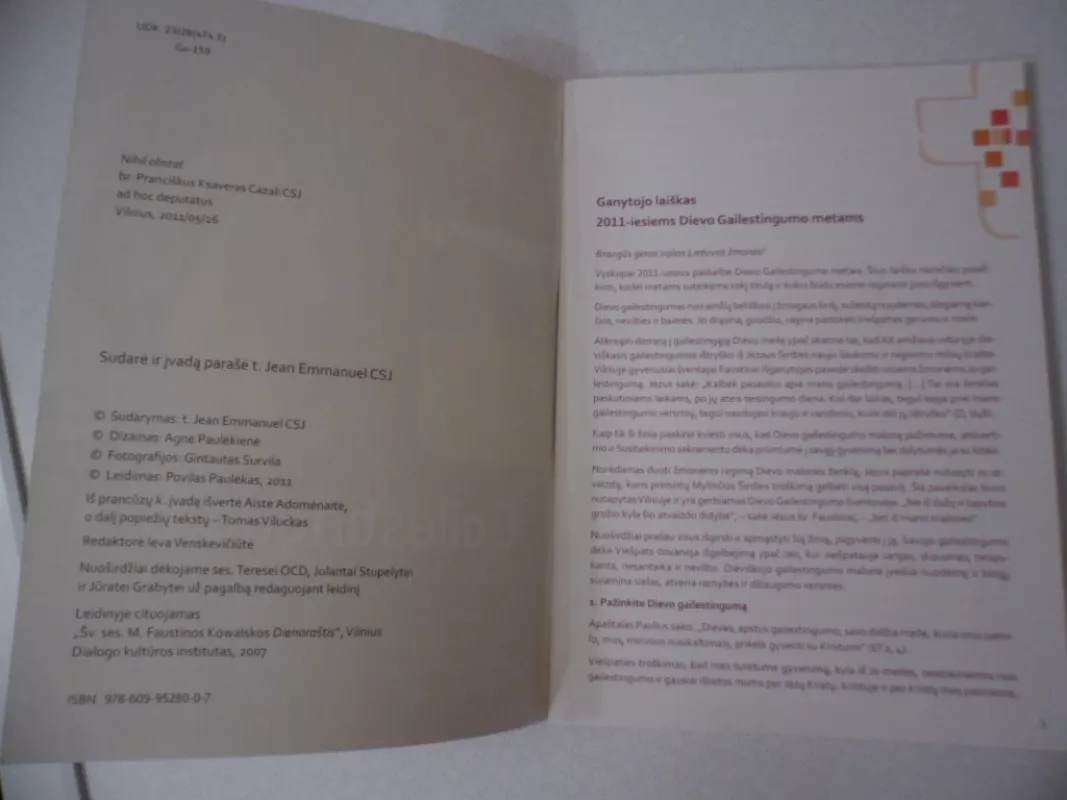 GAILESTINGUMO KELIAS. Šv. Faustinos, pal. Mykolo Sopočkos ir pal. Jono Pauliaus II pėdomis Vilniuje - Jonas Emanuelis, knyga 3