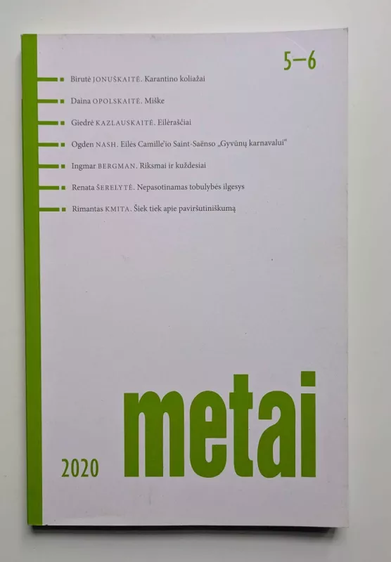 Metai, 2020 m. Nr. 5-6 - Daug autorių, knyga 2