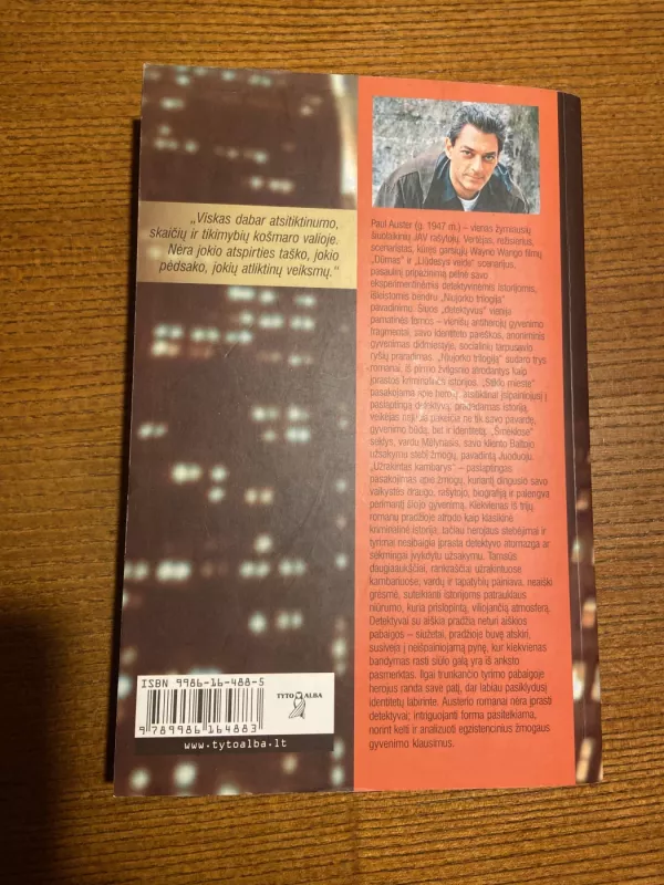 Niujorko trilogija - Paul Auster, knyga 2