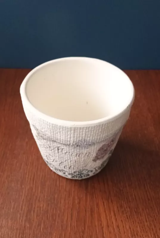 Keraminis vazonas gėlėms, be lėkštutės, 13cm skersmuo - , namai ir interjeras 5