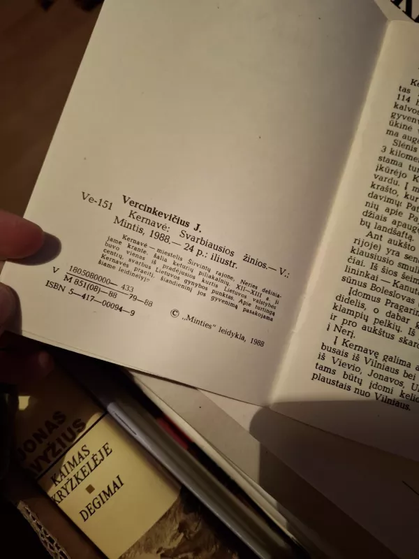 Kernavė - Juozas Vercinkevičius, knyga 3