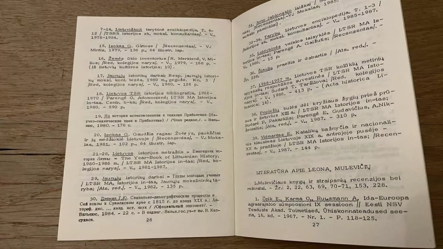 Leonas Mulevičius Bibliografinė rodyklė 1957-1987 - Leonas Mulevičius, knyga 4