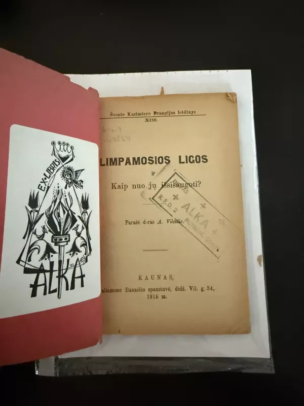 Limpamosios ligos ir Kaip nuo jų išsisaugoti? 1915 m. - A. Vileišis, knyga 3