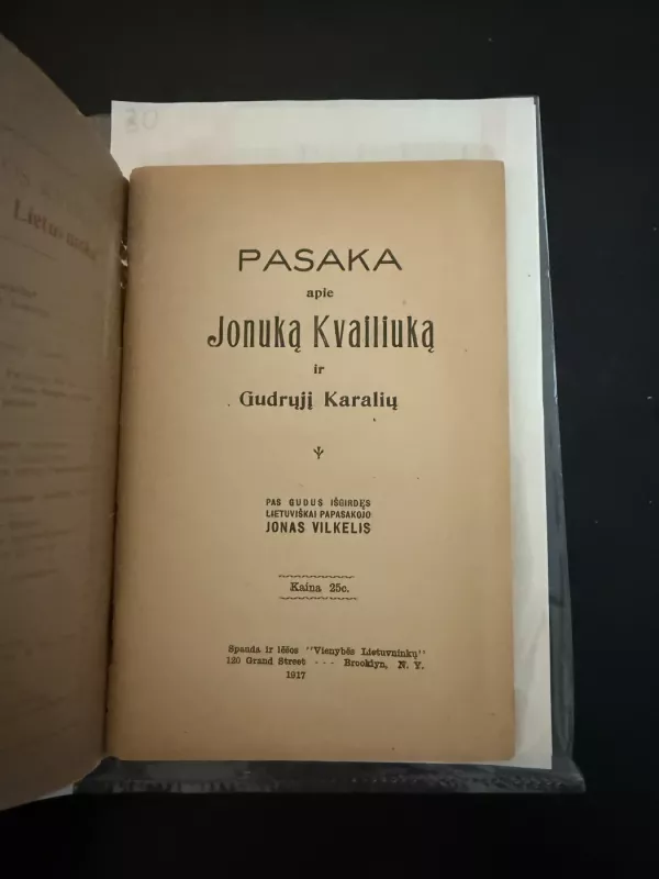 Pasaka apie Jonuką Kvailiuką ir Gudrųjį Karalių - Jonas Vilkelis - Bijūnas, knyga 3