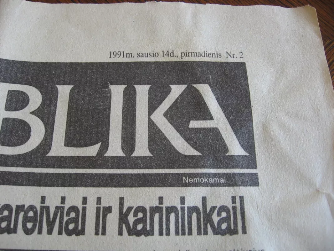 Respublika 1991m. sausio 14 d. - Įvairūs, knyga 3
