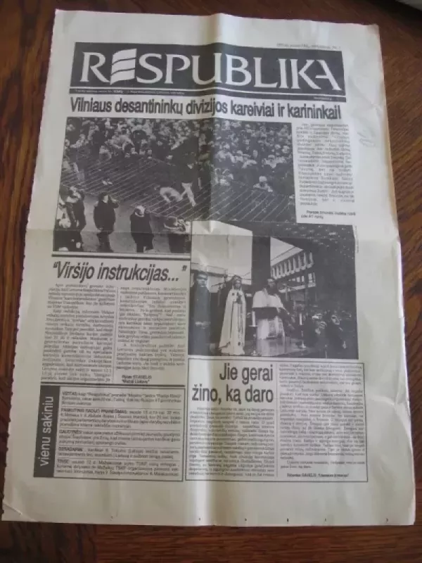 Respublika 1991m. sausio 14 d. - Įvairūs, knyga 2