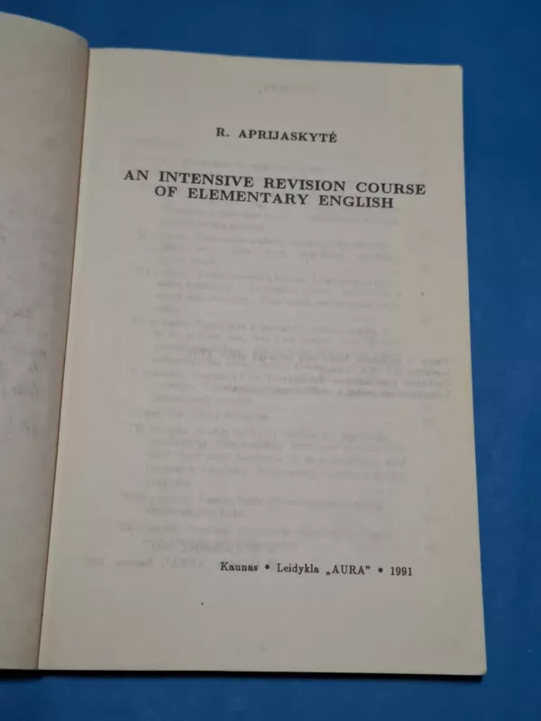 Intensyvus anglų kalbos pagrindinių žinių kartojamasis kursas - R. Aprijaskytė, L.  Pažūsis, knyga 4