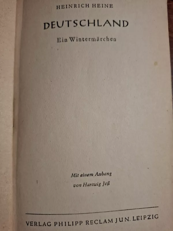 Deutschland. Ein Wintermärchen - Heinrich Heine, knyga 3