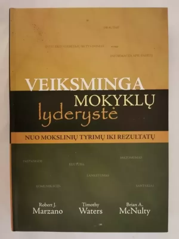 Veiksminga mokyklų lyderystė - Robert Marzano ir kt., knyga 2