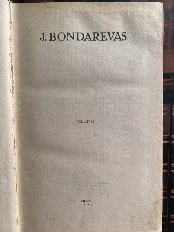 Tyla - Jurijus Bondarevas, knyga 2