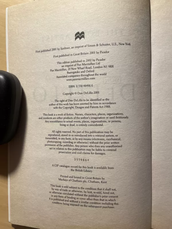 The Body Artist - Don DeLillo, knyga 4