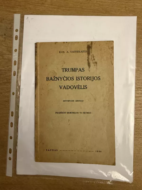 Trumpas Bažnyčios Istorijos vadovėlis - A. Vaitiekaitis, knyga 2