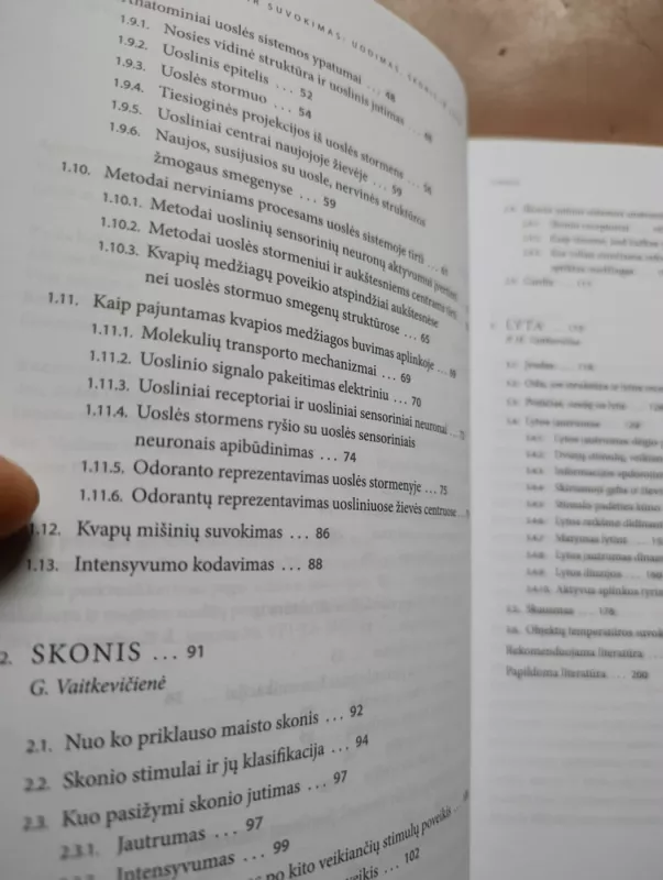 Pojūčiai ir suvokimas : uodimas, skonis, lyta - Autorių Kolektyvas, knyga 6