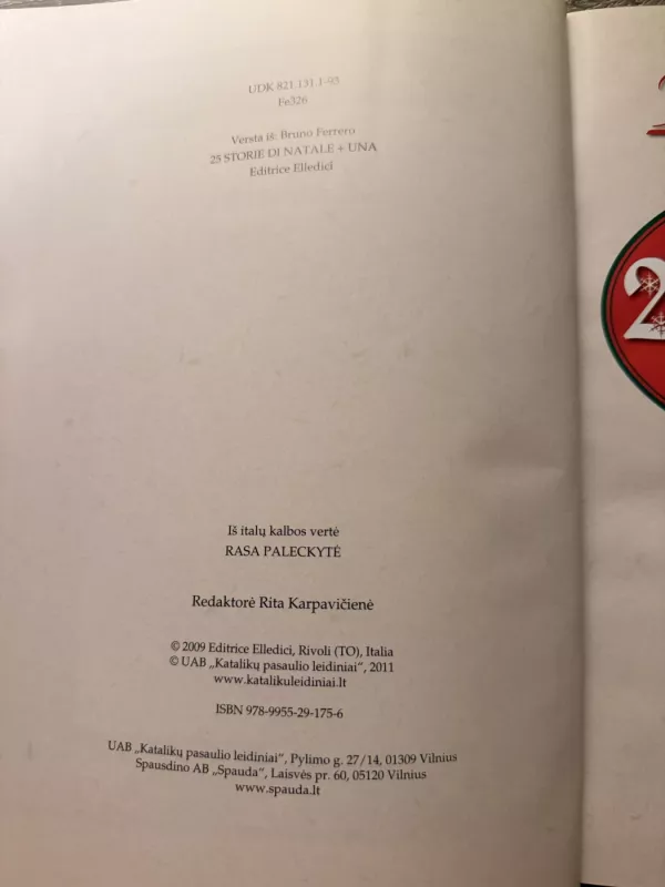 25 + 1 Kalėdų istorijos - Bruno Ferrero, knyga 4