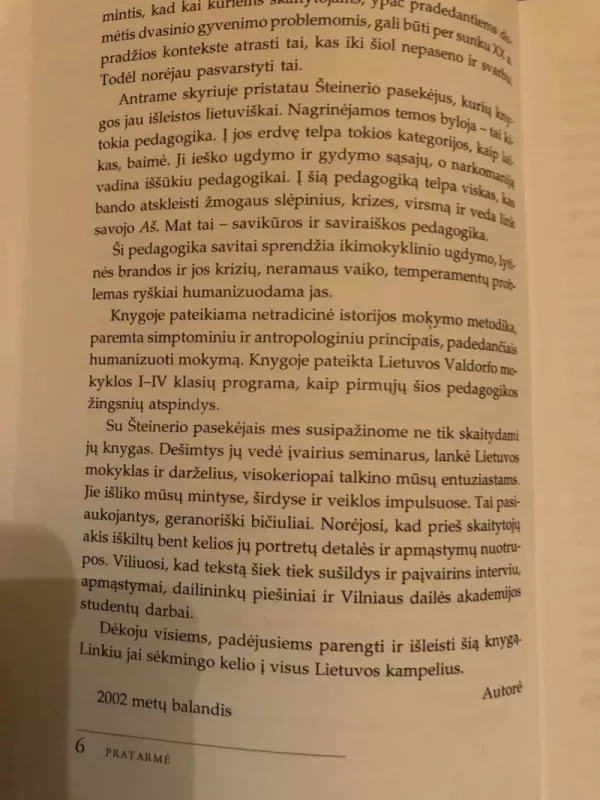 Šteinerio pedagogika ir jos pasekėjai - Danutė Ona Žilienė , knyga 6