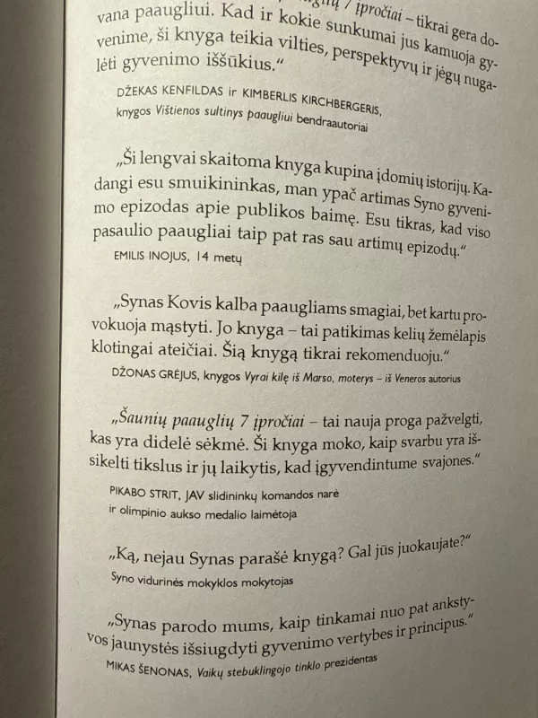 7 efektyvių paauglių įpročiai - Sean Covey, knyga 3